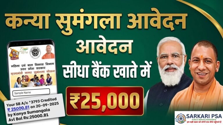 UP Kanya Sumangala Yojana 2026: बेटियों के लिए खुशखबरी! सरकार देगी ₹25,000 की आर्थिक मदद, आज ही करें आवेदन