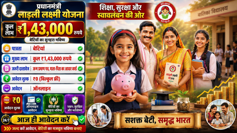 Ladli Laxmi Yojana 2026: बेटियों के भविष्य के लिए ₹1,43,000 तक की आर्थिक मदद, ऐसे करें आवेदन
